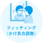 フィッティング（かけ具合調整）