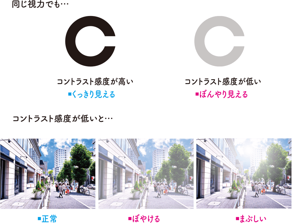 視力の見え方の図