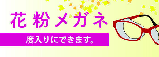 【花粉メガネ】キクチでは度入りにできます※ただし対応品にのみ